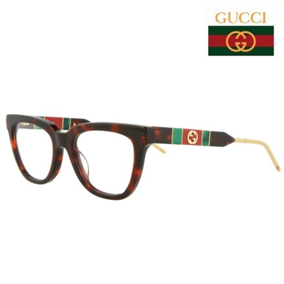 🩷GUCCI🩷 Women's Optical FramesEyeglasses Cat Eye 50mmRed Classic Havana